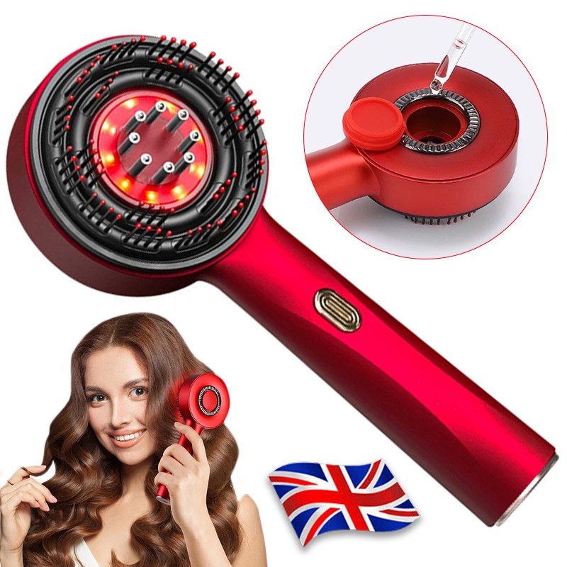Electric Scalp Massage Comb Hair Growth Red Light Therapy Brush Head Massager